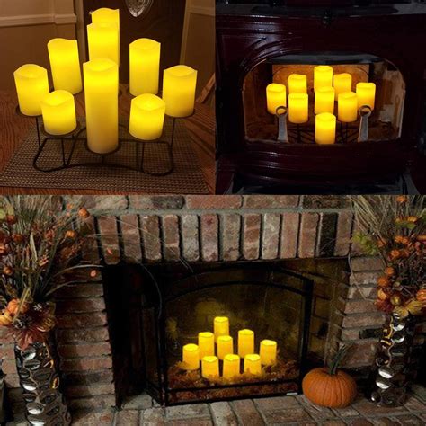 fireplace candle set